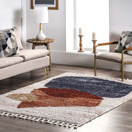 Nuloom Kassidy Shaggy Contemporary Tassel Area Rug 3ft x 5ft OZFG11A-305